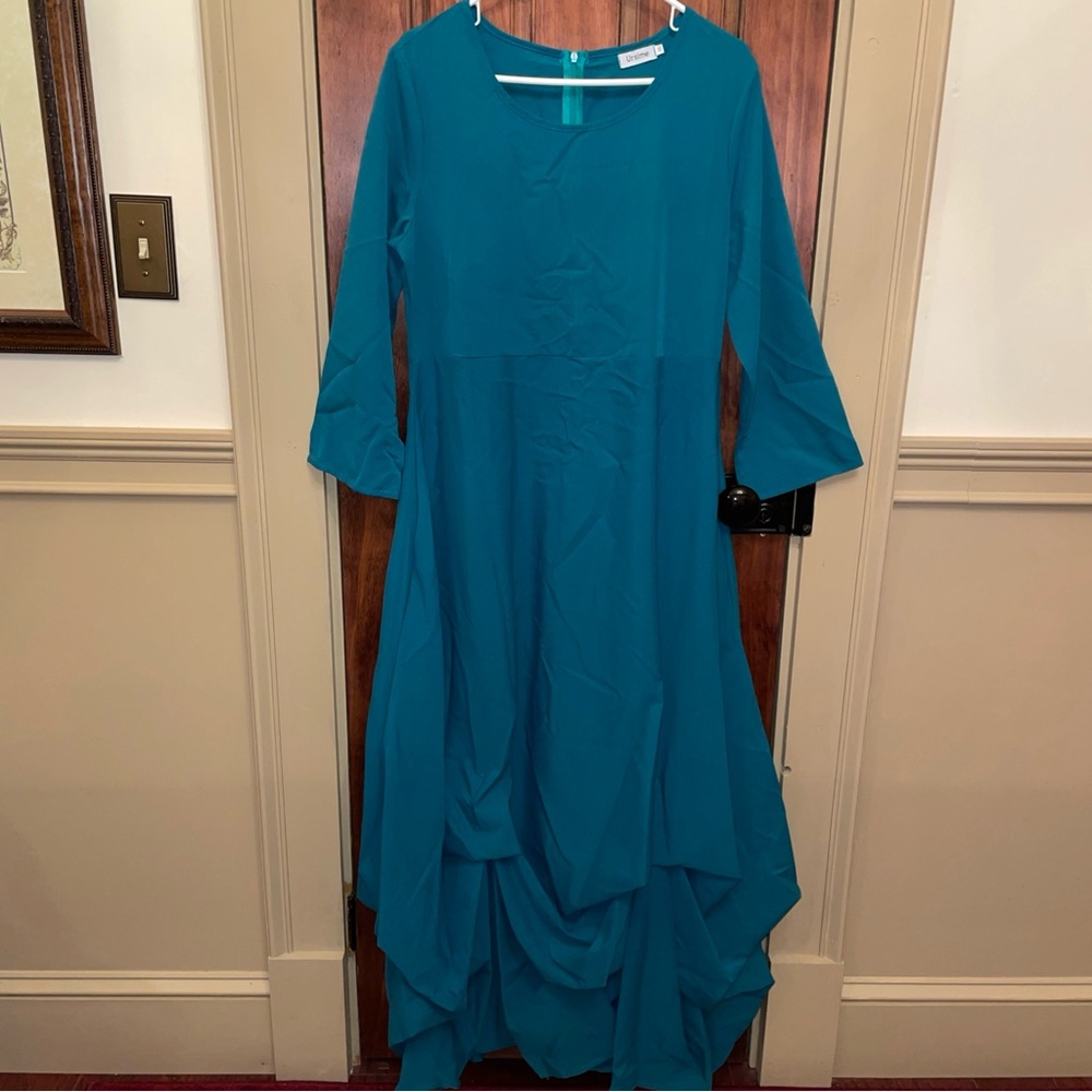 Elegant Ursime Turquoise Balloon Dress Xl